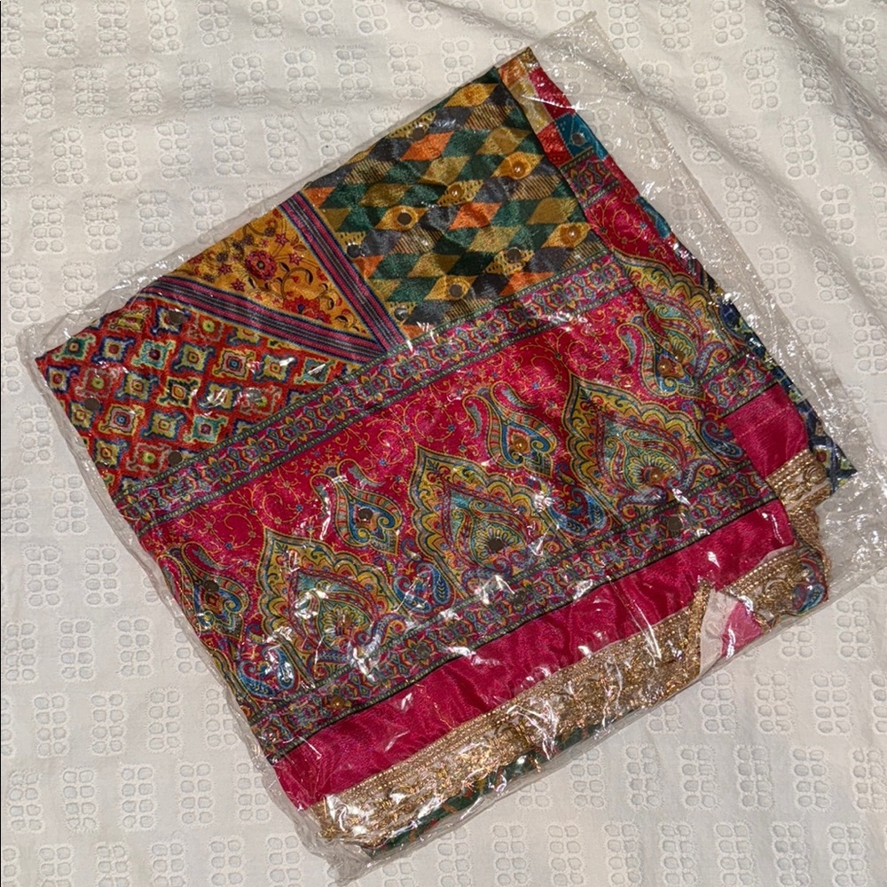 Vibrant Multicolor Patterned Pakistani Dupatta - image 1